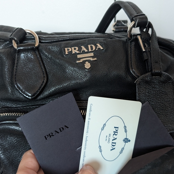 Prada Black Leather Shoulder Bag - Picture 8 of 8